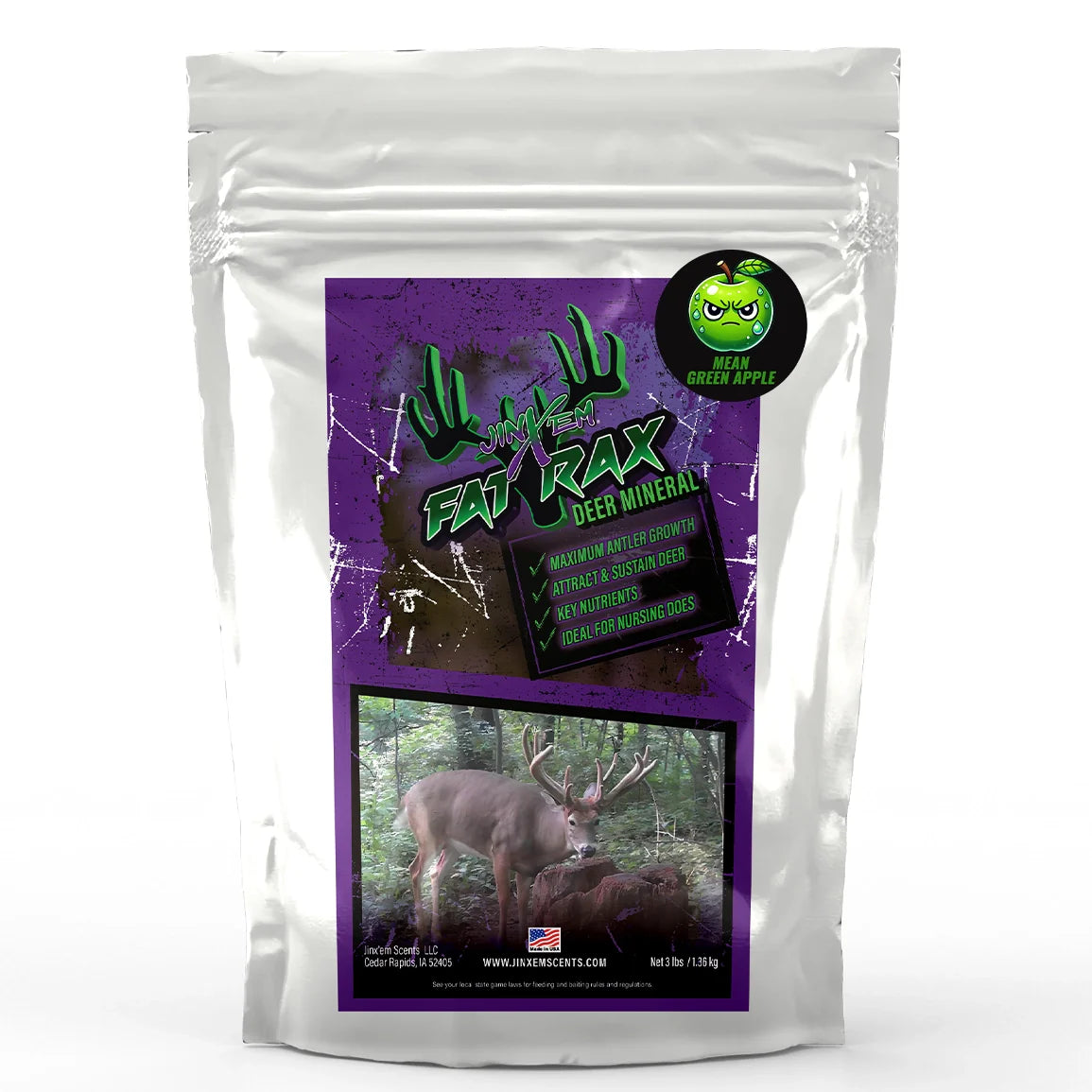 Fat Rax Deer Mineral - Mean Green Apple